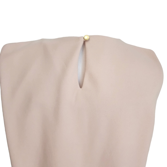 NEW Calvin Klein Embellished Pleated Collar Sleeveless Shell Blouse - Picture 7 of 10